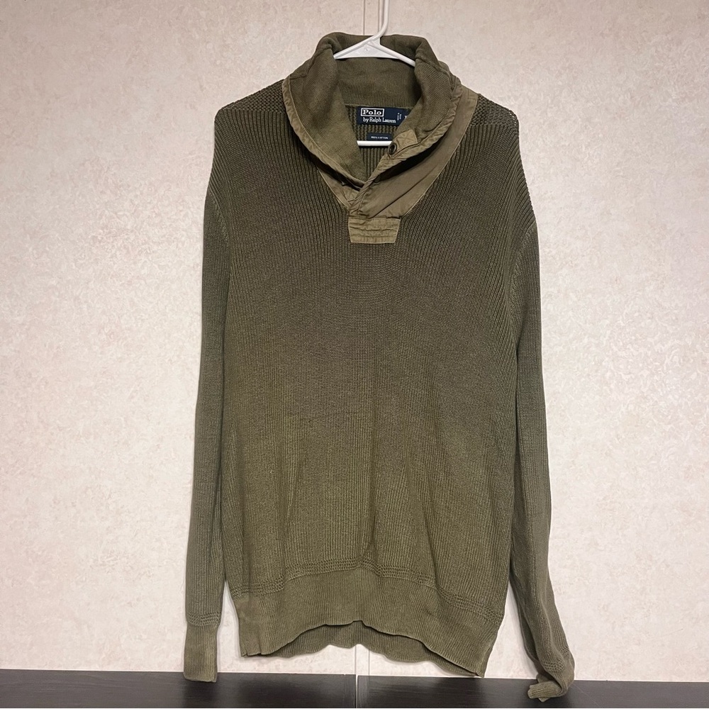 Vintage Polo Ralph Lauren Military Green Sweater 2X
